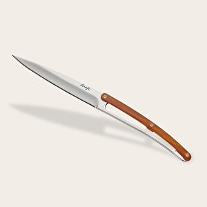 6 Deejo Steak Knives Serrated, Coral Wood Bıçak Seti
