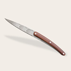 2 Deejo Paring Knives, Olive And Coral Wood / Art Deco Bıçak Seti
