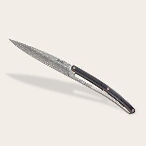 6 Deejo Steak Knives, Ebony Wood / Geometrie Bıçak Seti
