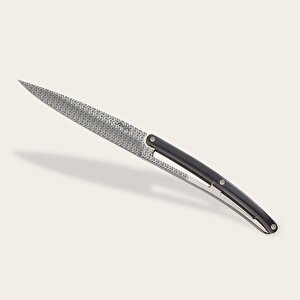 6 Deejo Steak Knives, Ebony Wood / Geometrie Bıçak Seti