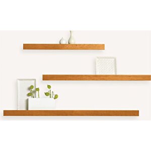 Wi̇nflex Dekorati̇f 3 Lü Raf Seti̇ – Bambu Renk