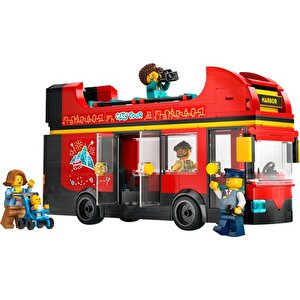 City 60407 Kırmızı İki Katlı Gezi Otobüsü (384 Parça)