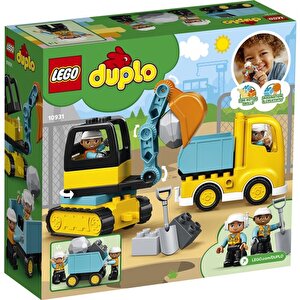 Duplo 10931 İnşaat Kamyonu Ve Paletli Kazıcı (20 Parça)