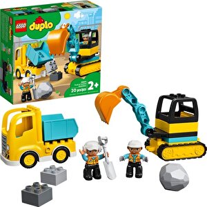 Lego Duplo 10931 İnşaat Kamyonu Ve Paletli Kazıcı (20 Parça)