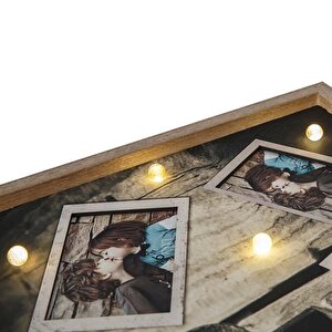 Pera Led Işıklı Ahşap Tablo 60x40 Cm Ak.gk0003