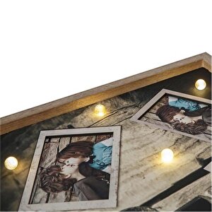 Vitale Pera Led Işıklı Ahşap Tablo 60x40 Cm Ak.gk0003