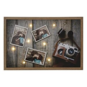 Vitale Pera Led Işıklı Ahşap Tablo 60x40 Cm Ak.gk0004
