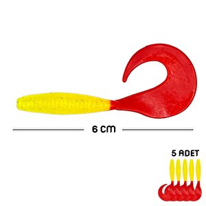 Savage Yumy 6 Cm Kırmızı-sarı Silikon Kurt 5'li (456-18065)