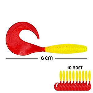 Savage Yumy 6 Cm Kırmızı-sarı Silikon Kurt 10'lu (456-18065)