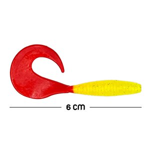 Savage Yumy 6 Cm Kırmızı-sarı Silikon Kurt 10'lu (456-18065)