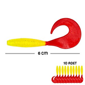 Savage Yumy 6 Cm Kırmızı-sarı Silikon Kurt 10'lu (456-18065)