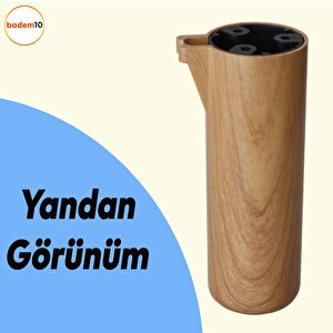 Kapsül Ayak Mobilya Yükseltici Kanepe Tv Ünitesi Koltuk Ayağı Baza Ayakları Açık Kübik Ceviz 18 Cm