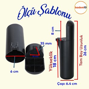Kapsül Mobilya Yükseltici Kanepe Tv Ünitesi Koltuk Ayağı Konsol Ayakları Mat Siyah 18 Cm