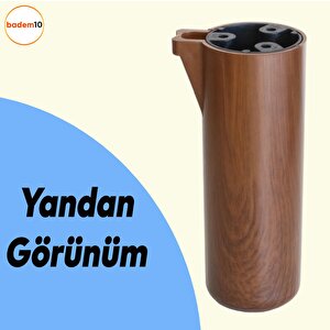 Kapsül Ayak Mobilya Yükseltici Kanepe Tv Ünitesi Koltuk Ayağı Konsol Ayakları Kübik Ceviz 18 Cm