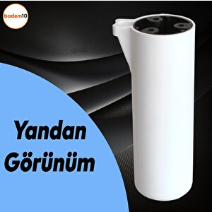 Kapsül Ayak Mobilya Yükseltici Sehpa Kanepe Tv Ünitesi Koltuk Ayağı Baza Ayakları Mat Beyaz 18 Cm