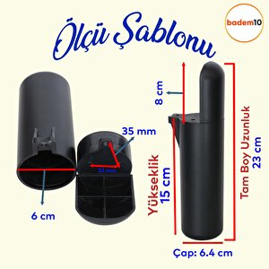 Kapsül Mobilya Yükseltici Sehpa Kanepe Tv Ünitesi Koltuk Ayağı Baza Ayakları Mat Siyah 15 Cm