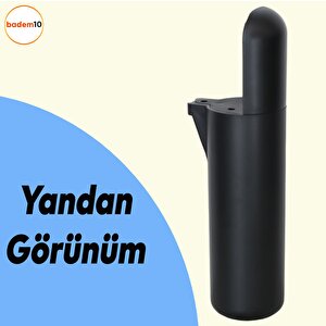 Kapsül Mobilya Yükseltici Sehpa Kanepe Tv Ünitesi Koltuk Ayağı Baza Ayakları Mat Siyah 15 Cm