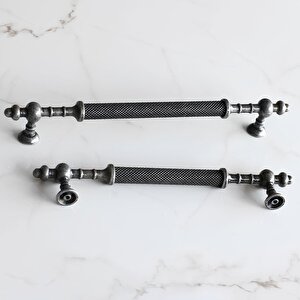 Ladin Antik Gümüş Metal Kulp Kulpu 224 Mm Mobilya Çekmece Mutfak Dolabı Dolap Kapak Kulpları Kulbu
