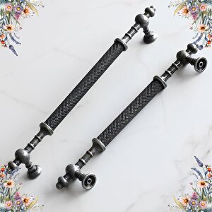 Ladin Antik Gümüş Metal Kulp Kulpu 224 Mm Mobilya Çekmece Mutfak Dolabı Dolap Kapak Kulpları Kulbu