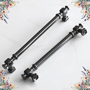 Talas Füme Düz Metal Kulp Kulpu 192 Mm Mobilya Çekmece Mutfak Dolabı Dolap Kulpları Kulbu