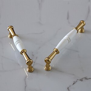 Milano Gerçek Porselen Altın Gold 160 Mm Mobilya Mutfak Kulp Çekmece Dolap Kulplar Kapak Kulpu Kulbu