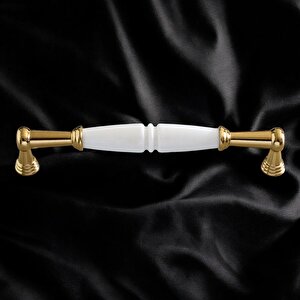 Milano Gerçek Porselen Altın Gold 160 Mm Mobilya Mutfak Kulp Çekmece Dolap Kulplar Kapak Kulpu Kulbu
