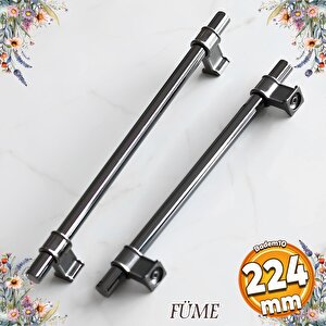 Hisar Füme Düz Metal Kulp Kulpu 224 Mm Mobilya Çekmece Mutfak Dolabı Dolap Kulpları Kulbu