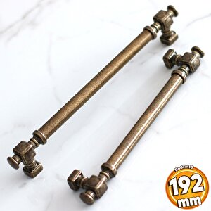 Talas Antik Sarı Düz Metal Kulp 192 Mm 19.2 Cm Mutfak Mobilya Çekmece Dolap Dolabı Kulpları Kulb