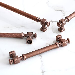 Talas Eskitme Antik Bakır Düz Metal 224 Mm 22.4 Cm Mobilya Mutfak Dolabı Dolap Kulpu Kulbu Kulpları
