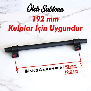Hisar 192 Mm Siyah Kulp Mobilya Çekmece Mutfak Dolap Kapak Dolabı Kulbu Kulpları Kulpu Metal 19.2 Mm