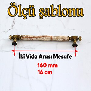 Afrodisyas Gerçek Porselen Eskitme Antik Kahve 160 Mm Mobilya Mutfak Dolap Kulpu Kulbu Kulpları