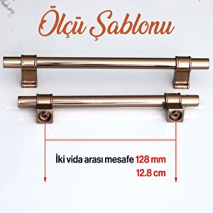 Hisar Bronz Metal Kulp 128 Mm-12.8 Cm Mobilya Dolap Mutfak Kapak Çekmece Dolabı Kulpları Kulbu Kulpu