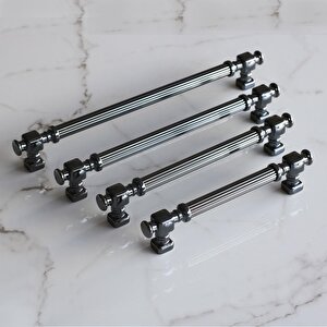 Talas Füme Çizgili Metal Kulp Kulpu 192 Mm Mobilya Çekmece Mutfak Dolabı Dolap Kulpları Kulbu