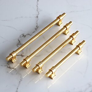 Hisar Altın Gold Düz Metal Kulp 160 Mm Mobilya Çekmece Mutfak Dolabı Dolap Kulpları Kulpu Kulbu