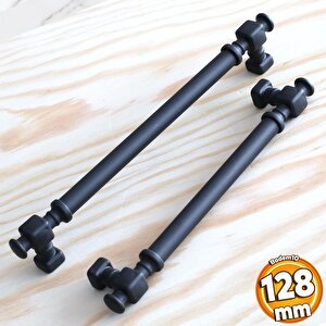 Talas Siyah Düz Metal Kulp 128 Mm 12.8 Cm Mutfak Çekmece Mobilya Dolap Dolabı Kapak Kulpları Kulb