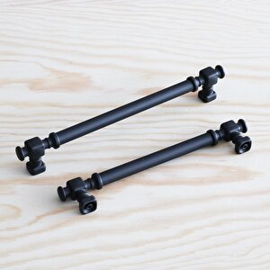 Talas Siyah Düz Metal Kulp 128 Mm 12.8 Cm Mutfak Çekmece Mobilya Dolap Dolabı Kapak Kulpları Kulb