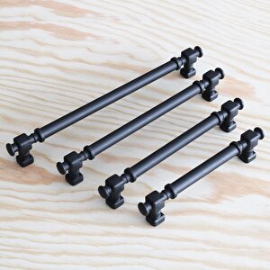 Talas Siyah Düz Metal Kulp 128 Mm 12.8 Cm Mutfak Çekmece Mobilya Dolap Dolabı Kapak Kulpları Kulb