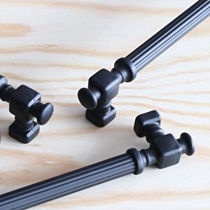 Talas Mat Siyah Çizgili Metal Kulp 224 Mm 22.4 Cm Mobilya Mutfak Dolap Çekmece Dolabı Kapak Kulpları Kulb