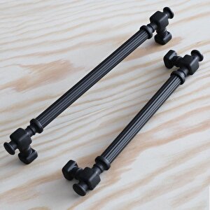 Talas Mat Siyah Çizgili Metal Kulp 224 Mm 22.4 Cm Mobilya Mutfak Dolap Çekmece Dolabı Kapak Kulpları Kulb