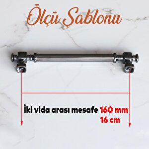 Talas Füme Çizgili Metal Kulp 160 Mm Mobilya Mutfak Çekmece Dolabı Dolap Kulpları Kulpu Kulbu