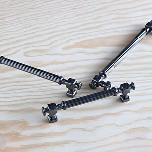 Talas Füme Çizgili Metal Kulp 160 Mm Mobilya Mutfak Çekmece Dolabı Dolap Kulpları Kulpu Kulbu