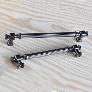 Talas Füme Çizgili Metal Kulp 160 Mm Mobilya Mutfak Çekmece Dolabı Dolap Kulpları Kulpu Kulbu