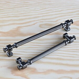 Talas Füme Çizgili Metal Kulp 160 Mm Mobilya Mutfak Çekmece Dolabı Dolap Kulpları Kulpu Kulbu