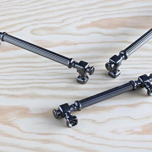 Talas Füme Çizgili Metal Kulp 160 Mm Mobilya Mutfak Çekmece Dolabı Dolap Kulpları Kulpu Kulbu