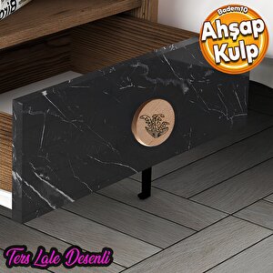 Ahşap Düğme Ters Lale Desenli Kulp Tek Vidalı Çekmece Mutfak Mobilya Dolabı Dolap Kulpu Kulbu Kulpları