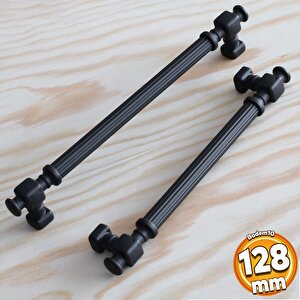 Talas Mat Siyah Çizgili Metal Kulp 128 Mm 12.8 Cm Mobilya Çekmece Mutfak Dolabı Dolap Kapak Kulpları Kulbu