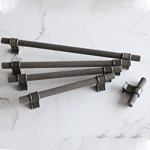 Hisar Antik Gümüş Tırtıklı Metal Kulp 224 Mm Mobilya Çekmece Mutfak Dolabı Kulpları Kulpu Kulbu