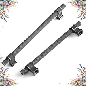 Hisar Antik Gümüş Tırtıklı Metal Kulp 224 Mm Mobilya Çekmece Mutfak Dolabı Kulpları Kulpu Kulbu