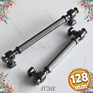 Talas Füme Çizgili Metal Kulp Kulpu 128 Mm Mobilya Çekmece Mutfak Dolabı Dolap Kulpları Kulbu