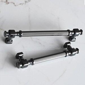 Talas Füme Çizgili Metal Kulp Kulpu 128 Mm Mobilya Çekmece Mutfak Dolabı Dolap Kulpları Kulbu